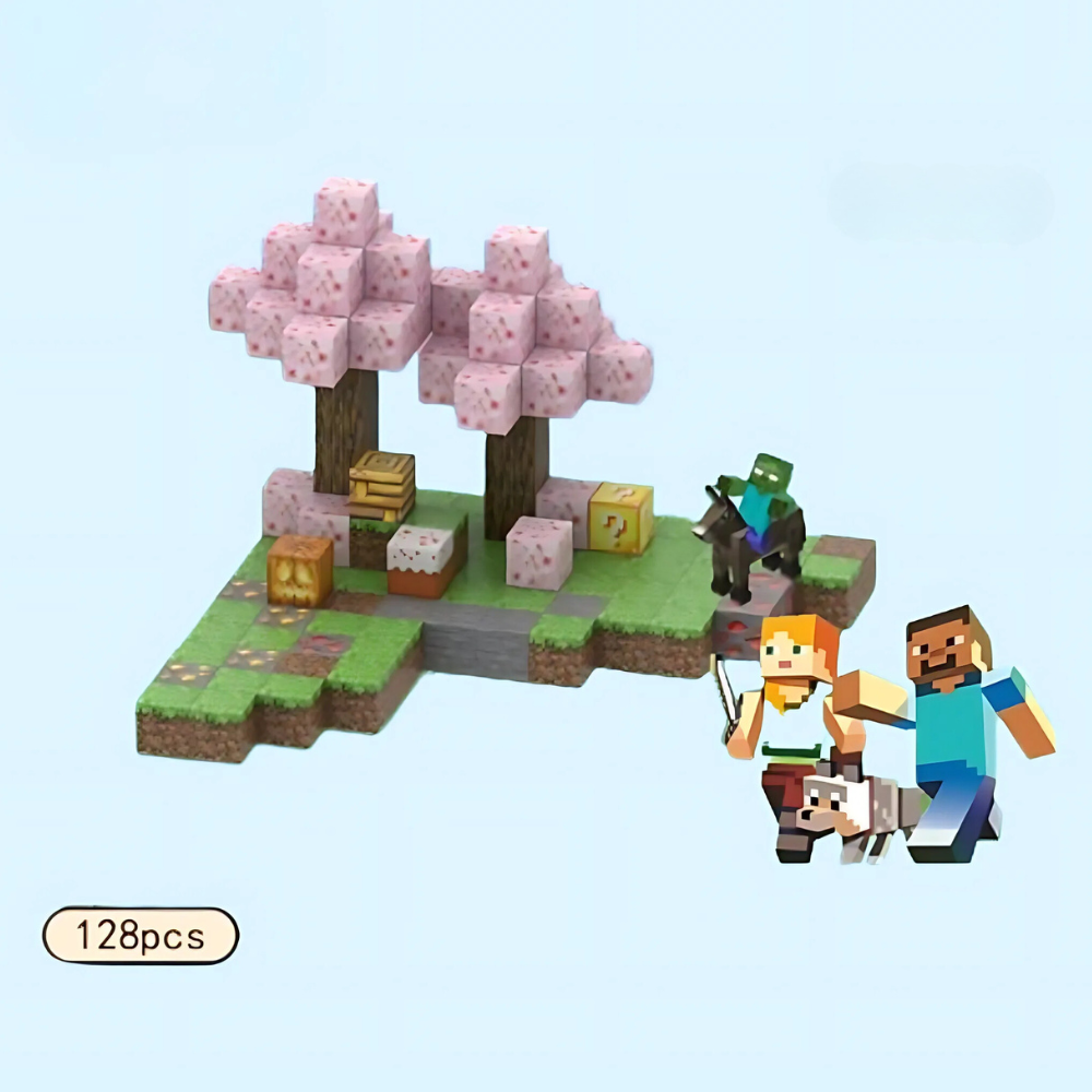 MineBloks™ Sakura Edition – 128pcs Building Set