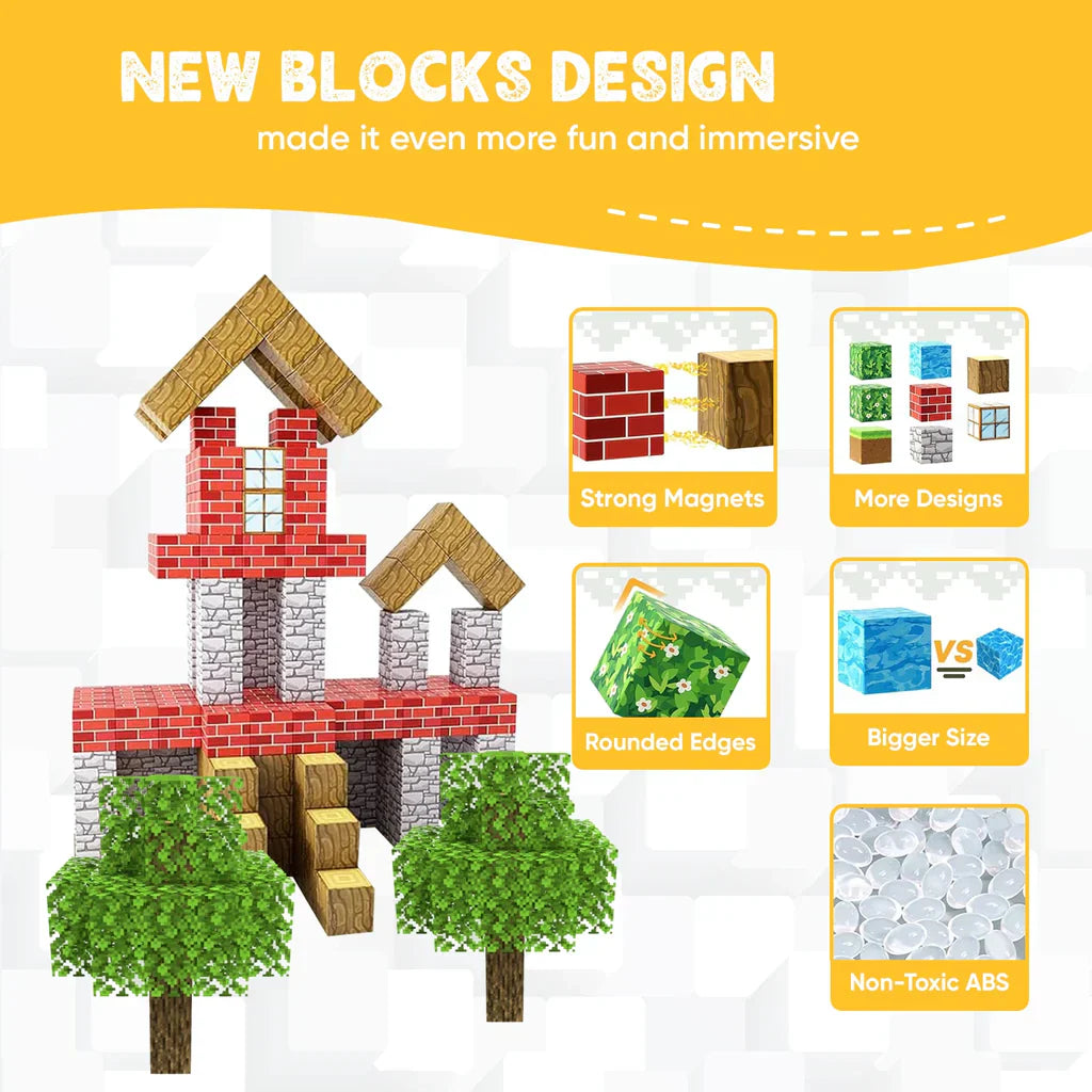 MineBloks™ STEM Magnetic Builders – 40pcs Learning Set