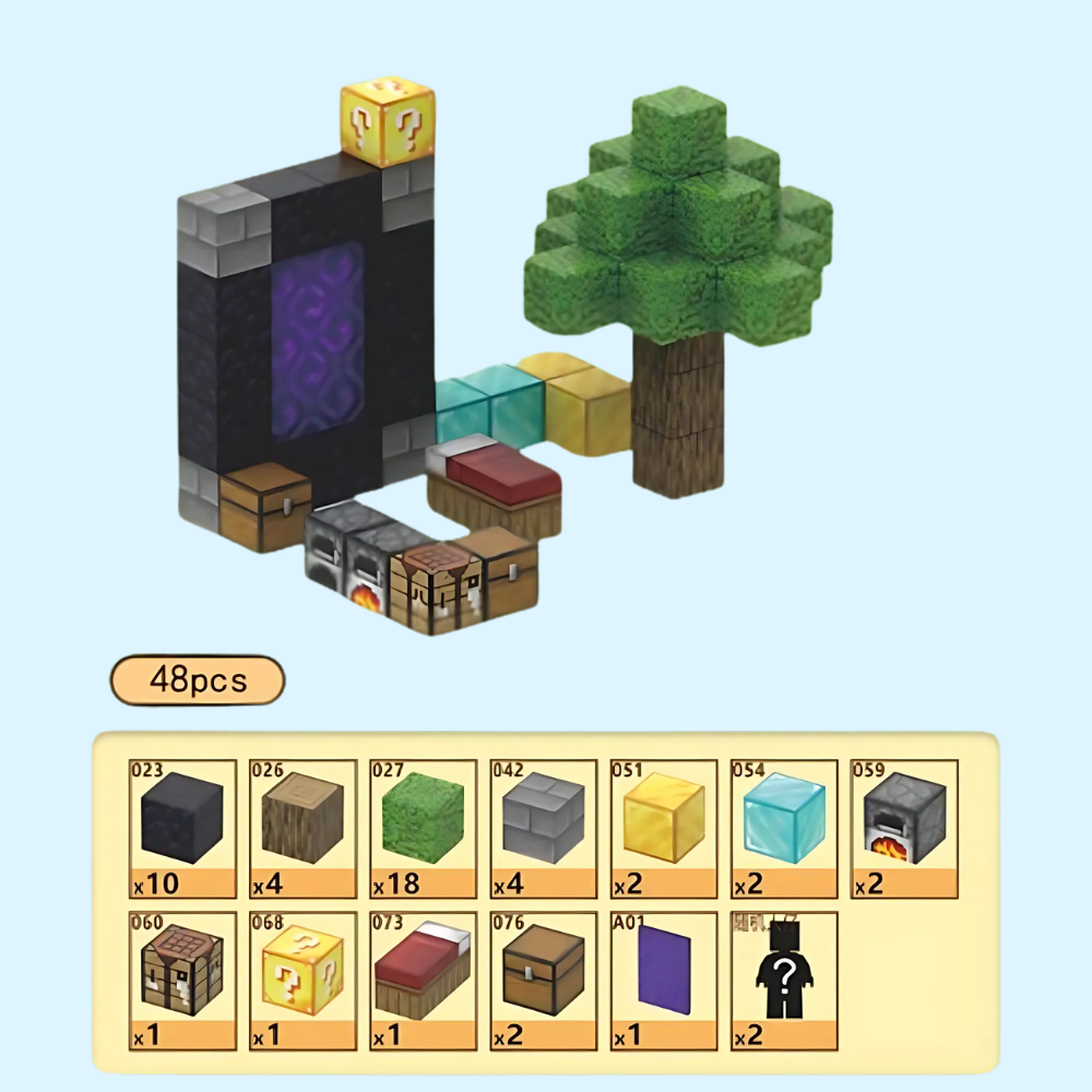 MineBloks™ Nether Portal – 48pcs Building Set